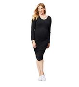 Cake Maternity Damska sukienka ciążowa z długim rękawem, czarna, średnia