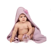 Okrycia kąpielowe dla dzieci - B-Ręcznik kąpielowy Eco organic Flower pink - miniaturka - grafika 1