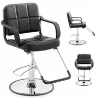 Fotele fryzjerskie - physa Fotel fryzjerski - podnóżek - 50 - 64 cm - 170 kg - czarny PHYSA EPSOM BLACK - miniaturka - grafika 1