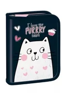 Piórniki - Piórnik dwuklapkowy bez wyposażenia Bambino KITTY - miniaturka - grafika 1