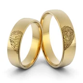 Obrączki ślubne - Obrączki ślubne z odciskami palców - Au-1167 - miniaturka - grafika 1