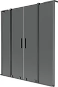 Parawany nawannowe - Mexen Velar L Duo parawan nawannowy 2-skrzydłowy rozsuwany 140 x 150 cm, grafit, gun metal - 896-140-003-42-95 - miniaturka - grafika 1