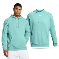 Bluzy męskie - Bluza fitness męska UNDER ARMOUR Rival Fleece Hoodie z kapturem - miniaturka - grafika 1