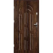 Drzwi zewnętrzne - Drzwi zewnętrzne AURORA pełne orzech 80 lewe RADEX - miniaturka - grafika 1