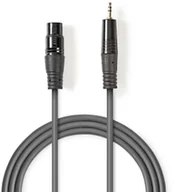 Kable - Kabelis Nedis XLR F - 3.5mm M 1m 5412810295883 COTH15320GY10 - miniaturka - grafika 1