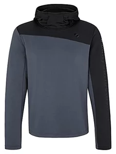 Bluzy męskie - Ziener Ziener Męska bluza z kapturem Jarmin | stretch, elastyczny, ciepły szary szary 52 217252 - grafika 1
