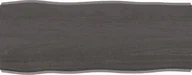 Pozostałe meble ogrodowe - vidaXL Blat stołu, ciemnoszary, 100x40x6 cm, dąb z naturalną krawędzią - miniaturka - grafika 1