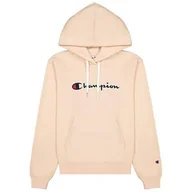 Bluzy sportowe damskie - Bluza sportowa damska Champion Wmns Organic Cotton Blend Script Logo Hoodie - miniaturka - grafika 1