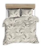 Pościel - Pościel z kory 160x200 wzór gałązki na beżowym tle - miniaturka - grafika 1