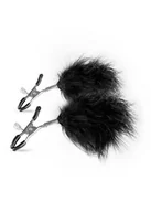 Akcesoria BDSM - Adjustable Nipple Clamps With Feathers - miniaturka - grafika 1