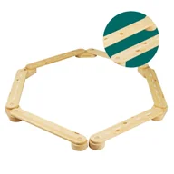 Zabawki sensoryczne - MEOWBABY Ścieżka Sensoryczna Drewniana, Balance Beam, 6 elementów, Naturalna - miniaturka - grafika 1