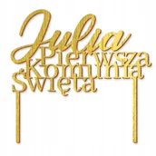 Dekoracje i nakrycia stołu na imprezę - TOPPER OZDOBA NA TORT PIERWSZĄ KOMUNIĘ ŚWIĘTĄ Y7 - miniaturka - grafika 1