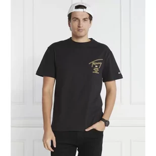 Tommy Jeans T-shirt GOLD SIGNATURE BACK | Regular Fit - Koszulki męskie - miniaturka - grafika 1