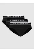 Majtki damskie - Figi z paskiem z logo w zestawie 3 szt - Schiesser - miniaturka - grafika 1