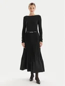 Sukienki - Fracomina Sukienka dzianinowa FS25WD2003W411F9 Czarny Slim Fit - miniaturka - grafika 1