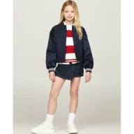 Kurtki i płaszcze dla dziewczynek - Tommy Hilfiger Kurtka bomber | Loose fit - miniaturka - grafika 1