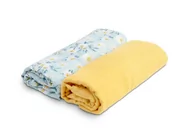 Pieluchy - Sensillo pielucha bambusowa 2-pak mięta+żółty 120x120 - miniaturka - grafika 1