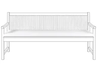 Poduszki ogrodowe - Poduszka na ławkę ogrodową 169 x 50 cm biała VIVARA - miniaturka - grafika 1