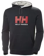 Bluzy męskie - Helly Hansen Helly-Hansen Męska bluza z kapturem z logo Hh niebieski grantowy m 33977 - miniaturka - grafika 1