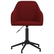 Krzesła - vidaXL Obrotowe krzesło stołowe winna czerwień obite aksamitem 330684 - miniaturka - grafika 1
