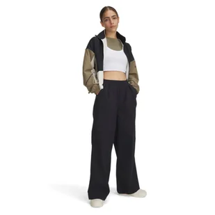 Damskie spodnie casual tkaninowe Under Armour UA Unstoppable Wvn Parachute - czarne - Spodnie damskie - miniaturka - grafika 1