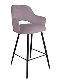 Hoker krzesło barowe Milano podstawa czarna/złota MG55 - Taborety i hokery - miniaturka - grafika 1