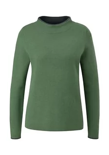 Swetry damskie - s.Oliver Sales GmbH & Co. KG/s.Oliver Damski sweter ze stójką, zielony, 38 - grafika 1