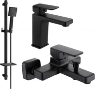 Zestawy baterii łazienkowych - Mexen Cetus DQ45 zestaw wannowy, czarny - 744303DQ45-70 - miniaturka - grafika 1