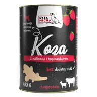 Mokra karma dla psów - Syta Micha Karma Mokra Dla Psa Koza Z Malinami I Topinamburem 400G - miniaturka - grafika 1