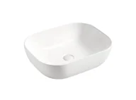 Umywalki - Comad Smile umywalka 50x40 cm nablatowa prostokątna biały połysk UM-6254SMILE50DP - miniaturka - grafika 1