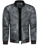 Kurtki męskie - Kurtka męska szary melanż Recea - miniaturka - grafika 1