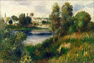 Plakaty - Galeria Plakatu, Plakat, Landscape At Vétheuil, Auguste Renoir, 50x40 cm - miniaturka - grafika 1