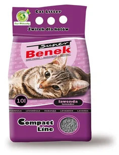 SUPER BENEK Żwirek Compact Lawendowy 10L - Żwirek dla kotów - miniaturka - grafika 1