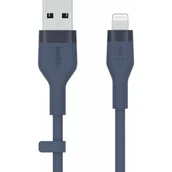 Kable USB - Belkin USB-A Lightning Silicone 1m Blue - miniaturka - grafika 1