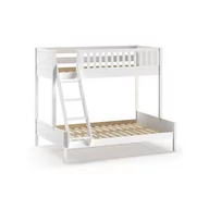 Łóżka dla dzieci i młodzieży - Białe piętrowe łóżko dziecięce 140x200/90x200 cm Scott - Vipack - miniaturka - grafika 1