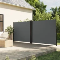 Markizy - vidaXL Zwijana markiza boczna, antracytowa, 160 x 600 cm - miniaturka - grafika 1