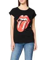 Koszulki i topy damskie - MERCHCODE Merchcode Ladies Top - Rolling Stones Tongue czarny -  xl - miniaturka - grafika 1