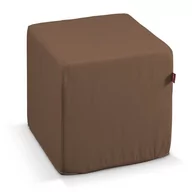 Pufy i podnóżki - Dekoria Dekoria Pufa kostka brązowy 40 × 40 × 40 cm Loneta 545-133-09 - miniaturka - grafika 1