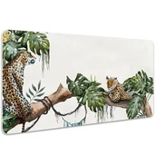 Podkładki na biurko - Podkładka na biurko z nadrukiem Gepardy na gałęzi 100x50 cm - miniaturka - grafika 1