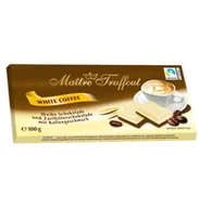 Czekolada - MaitreTruffout Biała Czekolada Kawowa 100 g - miniaturka - grafika 1
