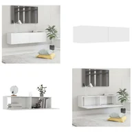 Szafki RTV - vidaXL Szafka pod TV biała 120x30x30 cm materiał drewnopochodny - Szafka pod TV - Szafki pod TV - Meble pod TV - Kredens - miniaturka - grafika 1