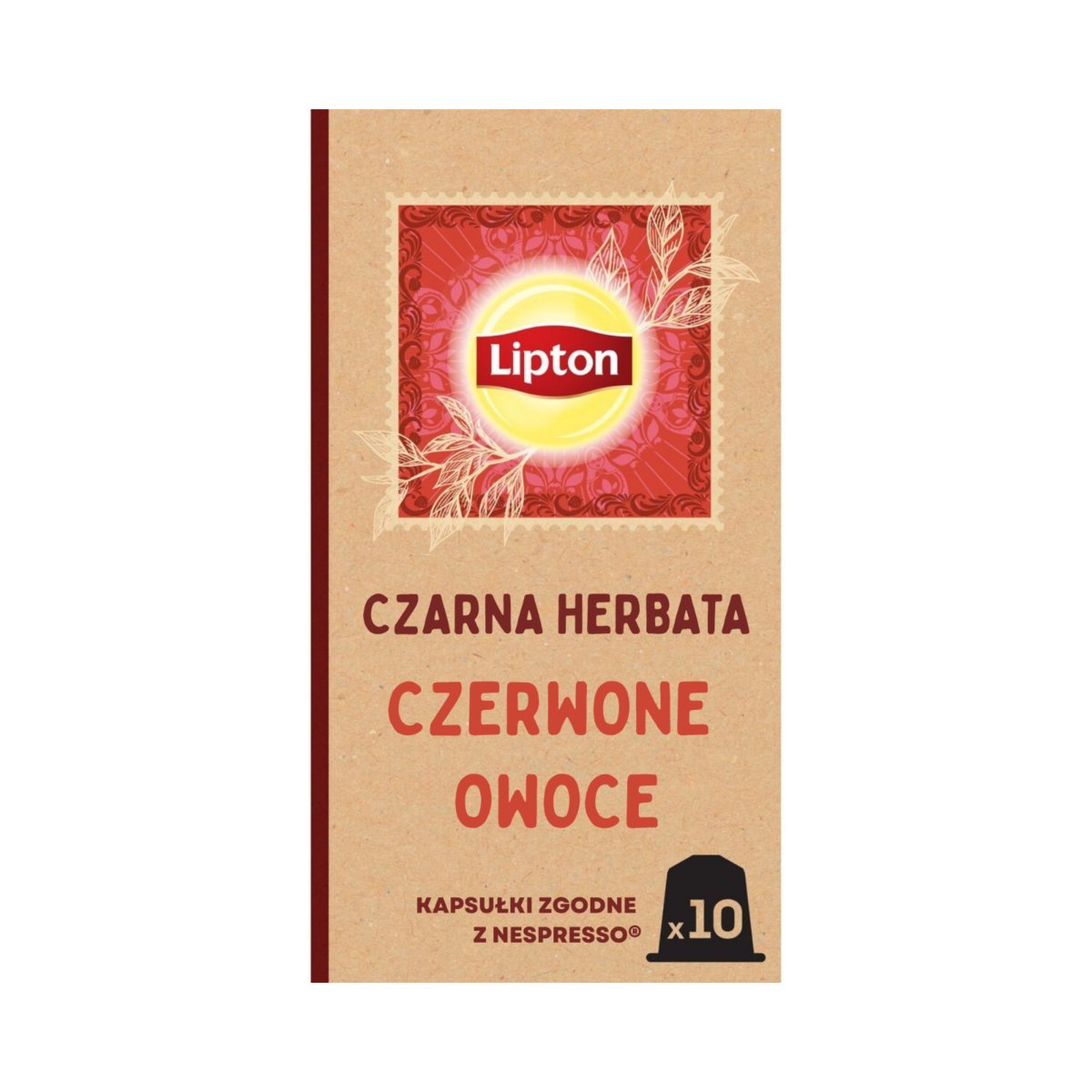 Herbata czarna aromatyzowana Lipton w kapsułkach owoce leśne 10 sztuk 25g