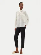 Spodnie damskie - Marella Chinosy Perugia 2513131192200 Czarny Regular Fit - miniaturka - grafika 1