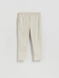 Reserved - Sztruksowe spodnie jogger - złamana biel - Spodnie męskie - miniaturka - grafika 1