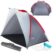Namioty - Campela, Namiot plażowy, szaro-czerwony, 220x120 cm - miniaturka - grafika 1