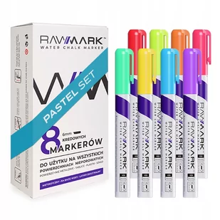 Rawmark, Markery kredowe pastelowe, 8 kolorów - Kredki, ołówki, pastele i pisaki - miniaturka - grafika 1