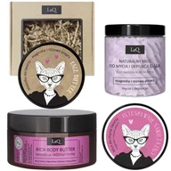 Zestawy kosmetyków damskich - LaQ Zestaw: Kicia Magnolia - mus do ciała mus do twarzy masło do ciała i masło do twarzy - miniaturka - grafika 1