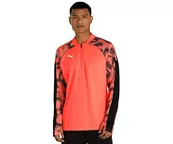 Koszulki męskie - PUMA Indywidualfinal WC wysoki zamek błyskawiczny 1/4 pot, łukowo-czarny, męski, Złoty Koral - Czarny Puma, L - miniaturka - grafika 1