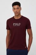Piżamy męskie - Polo Ralph Lauren t-shirt piżamowy bawełniany kolor bordowy - miniaturka - grafika 1