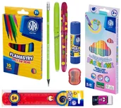 Piórniki - Wyposażenie do piórnika pierwszoklasisty Astra dziewczynka - miniaturka - grafika 1